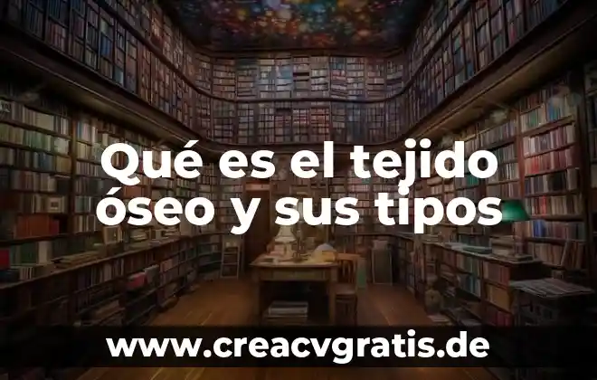 Que es el tejido organico circundante 8 Qué es el tejido óseo y sus tipos