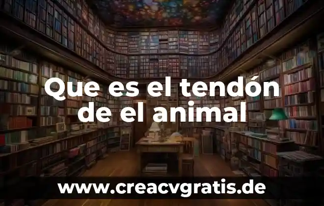 Que es el animal albaca 8 Que es el tendón de el animal