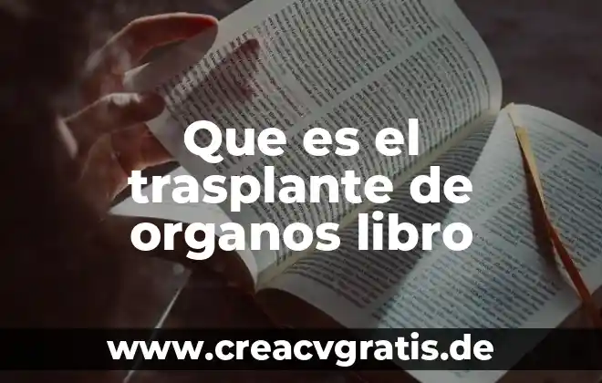 Que es el compuesto permanganato de potasio de un libro 5 Que es el trasplante de organos libro
