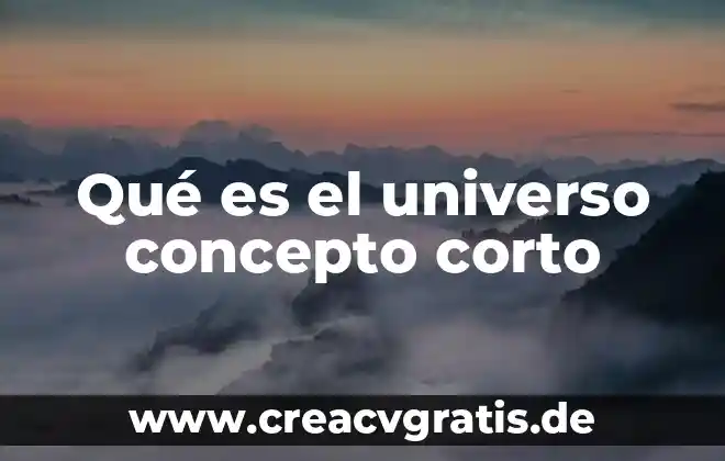 Que es la discriminina significado corto 8 Qué es el universo concepto corto