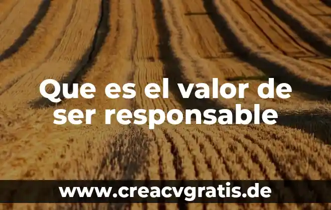 Qué es ser bilis negra 3 Que es el valor de ser responsable