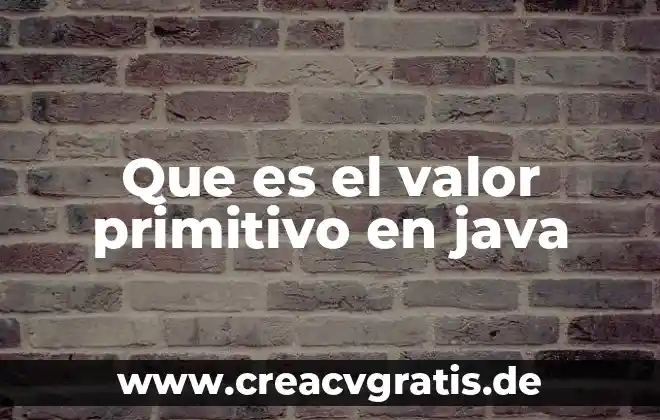 Que es cristianismo primitivo y sus caracteristicas 3 Que es el valor primitivo en java