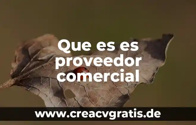 Que es descuento comercial en matematicas unam 8 Que es es proveedor comercial