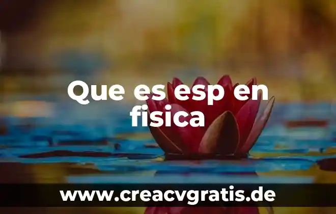Que es el costos generalizado por viaje 3 Que es esp en fisica