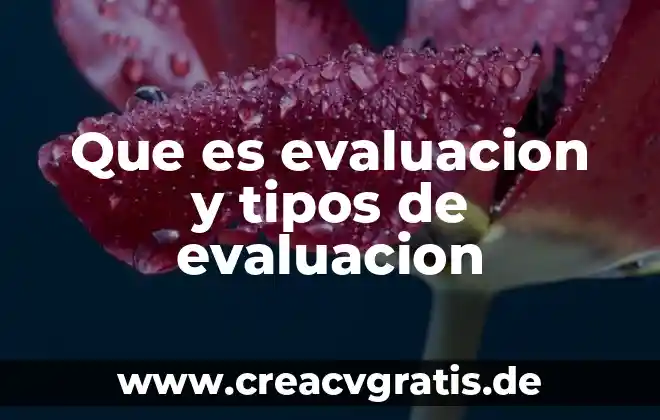 Qué es metodología y sus tipos 7 Que es evaluacion y tipos de evaluacion