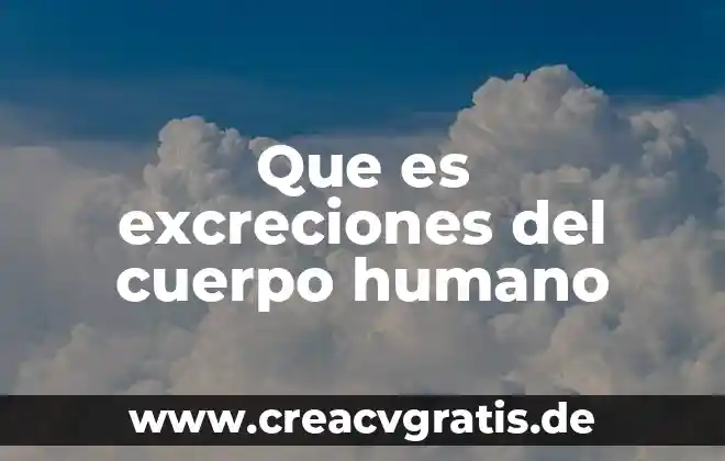 Que es el agua en el cuerpo 7 Que es excreciones del cuerpo humano
