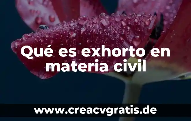 Que es un argumento en la materia de logica 3 Qué es exhorto en materia civil