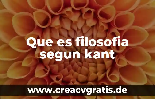 Qué es la ilustración según Kant concepto 7 Que es filosofia segun kant