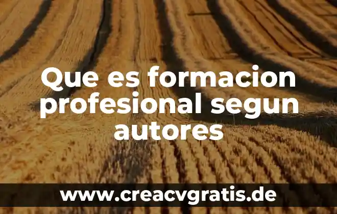 Qué es una tesis y sus características autores 7 Que es formacion profesional segun autores