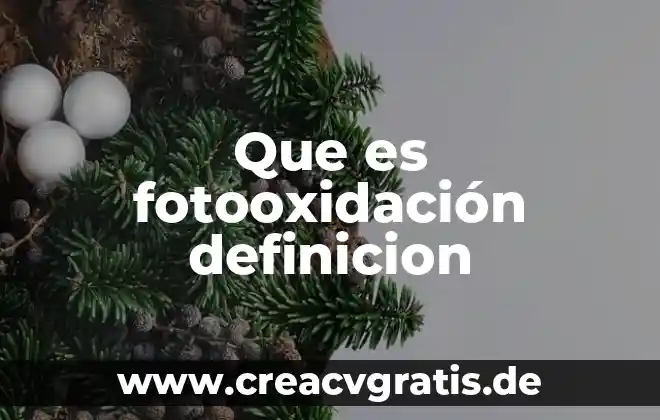 Qué es documento definición 3 Que es fotooxidación definicion