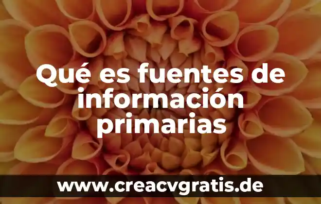 Que es la interferencias de datos 5 Qué es fuentes de información primarias
