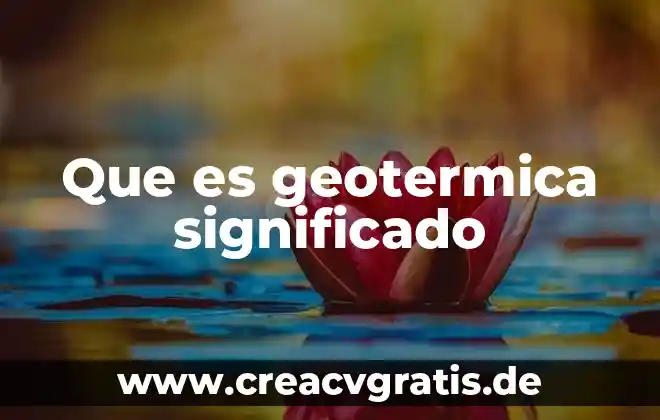Qué es un hospicio significado 6 Que es geotermica significado