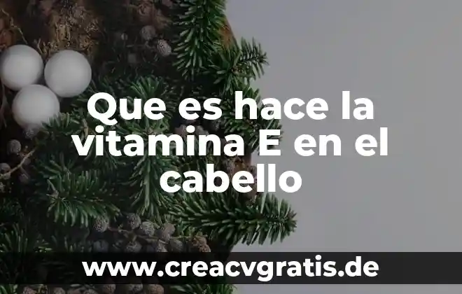 Que es un congreso y como se hace 3 Que es hace la vitamina E en el cabello