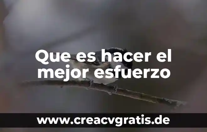 Que es mejor el peo o las rerpeticiones 3 Que es hacer el mejor esfuerzo