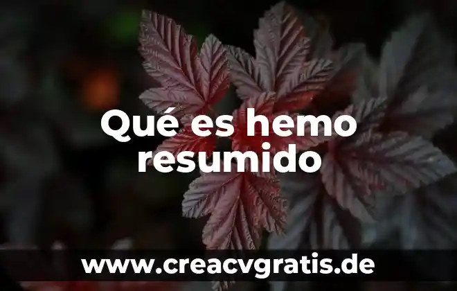 Que es la bulimia resumido muy muy muy corto 5 Qué es hemo resumido