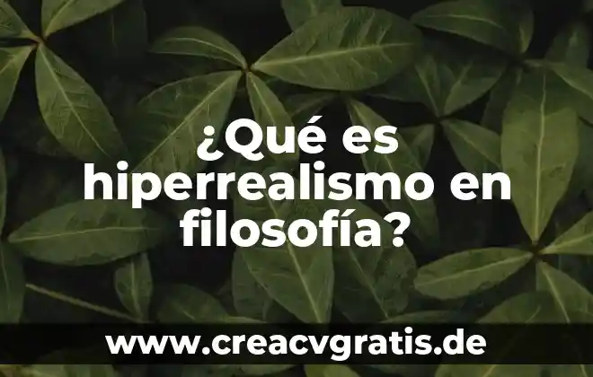 Que es el trastorno orgasmico femenino para la psicología humanista 3 ¿Qué es hiperrealismo en filosofía?