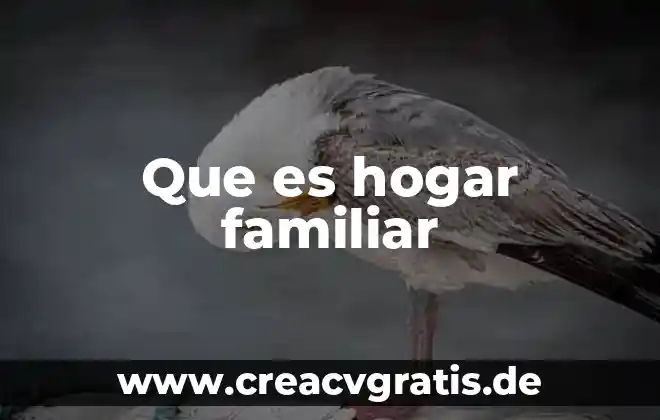 Qué es la familia el hogar 3 Que es hogar familiar
