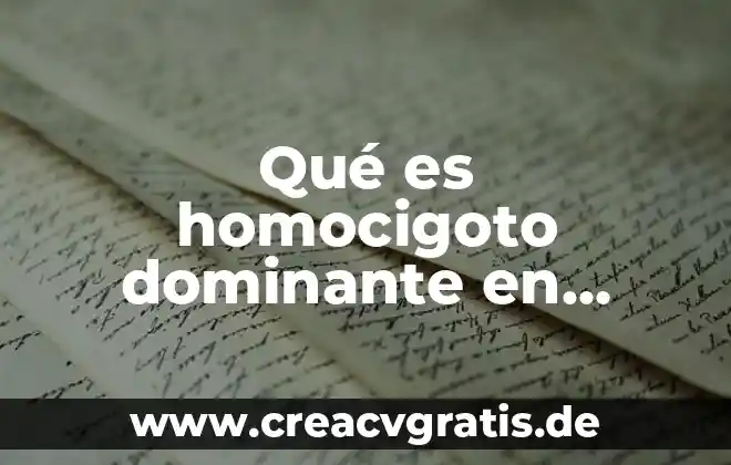 Qué es química definición Brown 3 Qué es homocigoto dominante en biologia