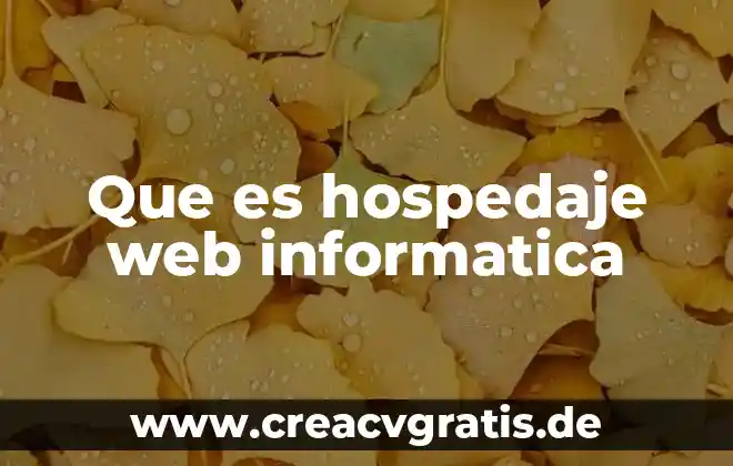 Que es un color de pagina web 6 Que es hospedaje web informatica