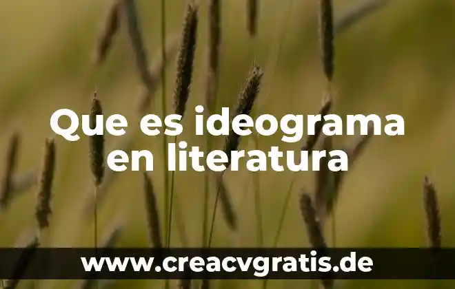 Qué es índice cpodformula 5 Que es ideograma en literatura