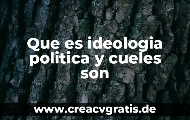 Que es son las comas 8 Que es ideologia politica y cueles son