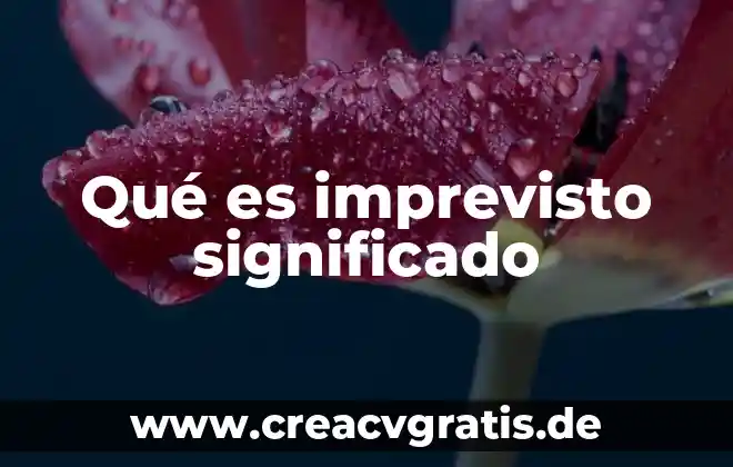 Qué es el sistema de escape y deflectores de calor 6 Qué es imprevisto significado