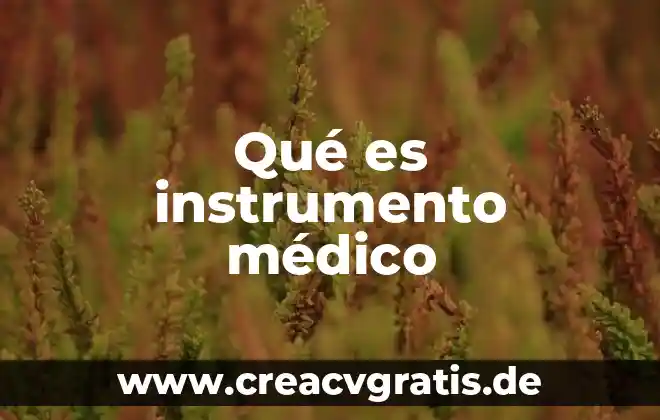 Que es un certificado medico y sus tipos 6 Qué es instrumento médico