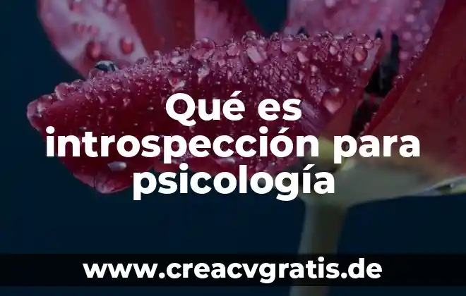 Que es reciproco en psicologia 3 Qué es introspección para psicología