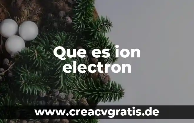 Agua electron depositario que es 3 Que es ion electron