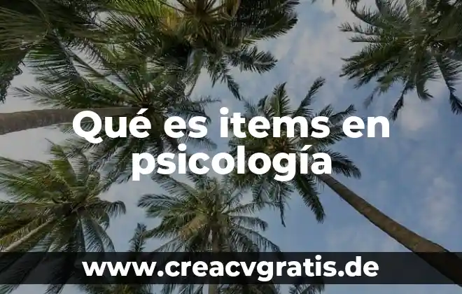 Que es un modelo computacional psicologia 5 Qué es items en psicología