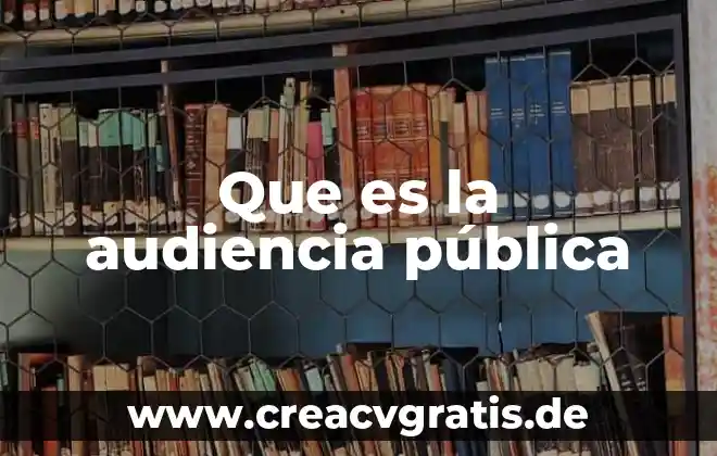 Que es la cuenta pública municipal 2019 4 Que es la audiencia pública