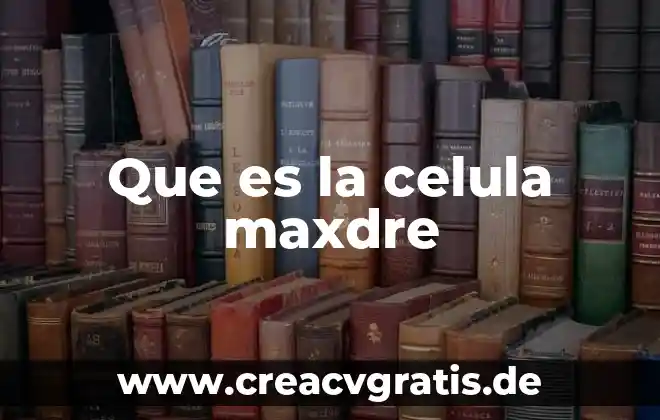 Qué es teoría definición 7 Que es la celula maxdre