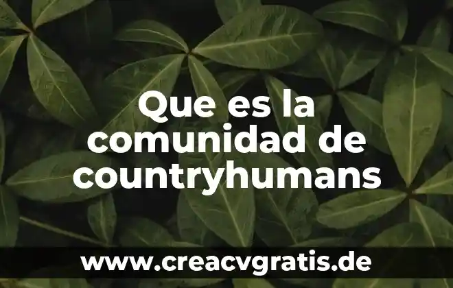 Qué es el área de protección de un logotipo 3 Que es la comunidad de countryhumans