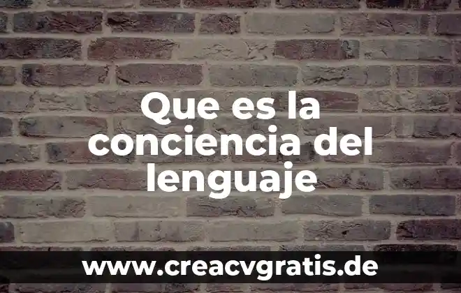 Qué es el lenguaje metalinguístico y ejemplos 8 Que es la conciencia del lenguaje