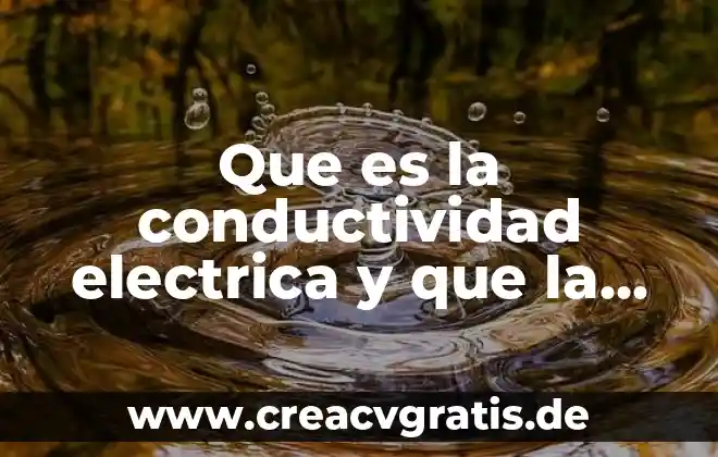 Que es una salida de centro electrica 6 Que es la conductividad electrica y que la favorece