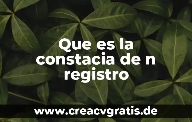 Registro único de personas acreditadas que es 6 Que es la constacia de n registro