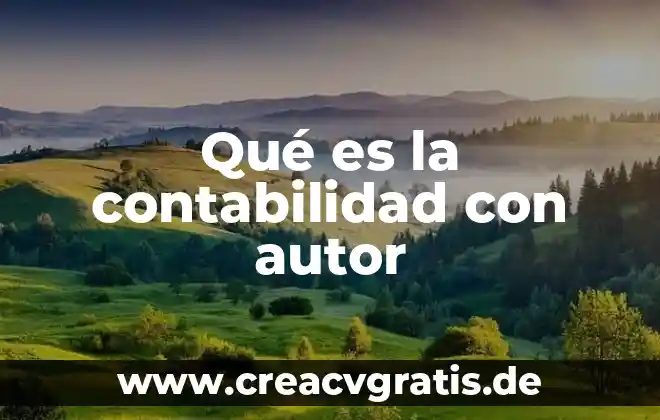 Que es c.h.c.m. alto en la sangre 8 Qué es la contabilidad con autor