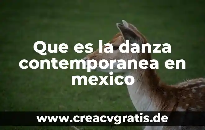 Que es telgopor en mexico 5 Que es la danza contemporanea en mexico