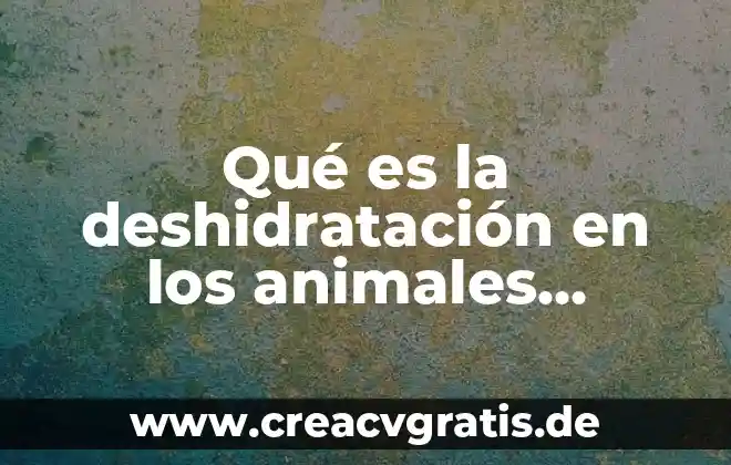 Que es un nombre propio ejemplos de animales 8 Qué es la deshidratación en los animales productivos