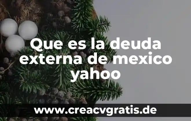 Deuda interna que es 5 Que es la deuda externa de mexico yahoo