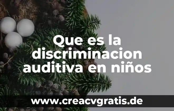 Discriminación que es tipos instituciones atienden 3 Que es la discriminacion auditiva en niños