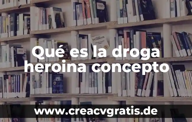 Qué es concepto estadístico 6 Qué es la droga heroina concepto