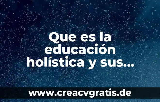 Que es un sistema y que elementos lo conforman 8 Que es la educación holística y sus elementos