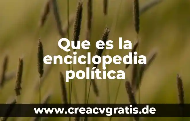 Que es politica de la corporación 8 Que es la enciclopedia política