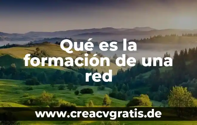 Que es pintar con agua 3 Qué es la formación de una red