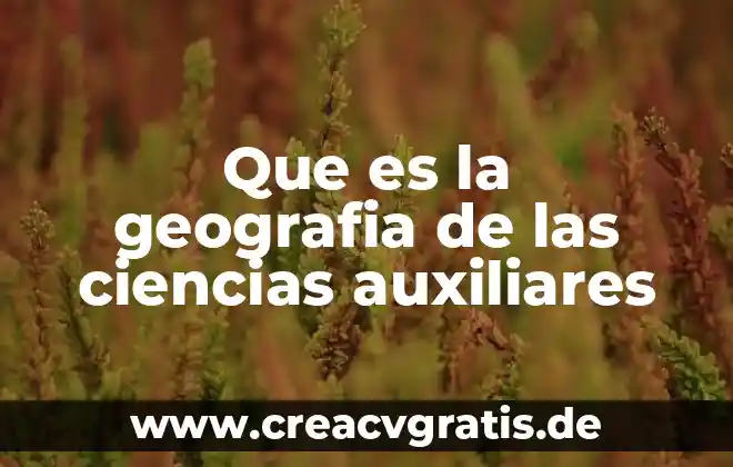 Ciencias de la comunicasion que es un mensaje 4 Que es la geografia de las ciencias auxiliares