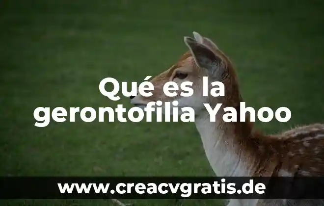Que es insignia yahoo 7 Qué es la gerontofilia Yahoo