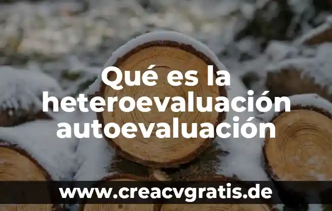 Que es una evaluacion y autoevaluacion 4 Qué es la heteroevaluación autoevaluación
