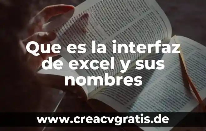 Om Explorer Excel qué es 5 Que es la interfaz de excel y sus nombres