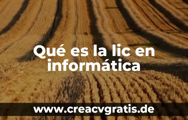 Que es stingray en informatica 3 Qué es la lic en informática